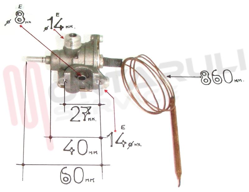 Termostato Regolatore Temperatura Forno Sonda Elettrico Vie Whirlpool Originale