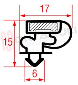 Immagine di GUARNIZIONE MAGNETICA 4L BIANCA 1210X465MM. SEZ.1056