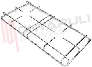 Immagine di GRIGLIA 2 FUOCHI FILO 470X230MM. CROMATO SALVARANI