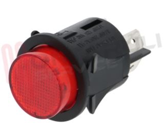 Immagine di INTERRUTTORE PUSH BIPOLARE LUMINOSO Ø25MM. 16A ROSSO