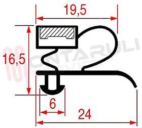 Picture of GUARNIZIONE MAGNETICA 3L GRIGIA 655X510MM SEZ.1003