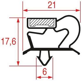 Picture of GUARNIZIONE MAGNETICA 4L GRIGIA 650X490MM SEZ.1001