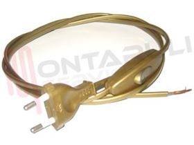 Picture of CABLAGGIO PIATTO INT/CAVO/SPINA 1,5MT ORO 2X0,75MMQ