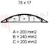 Immagine di CANALINA 75X17 SOPRA PAVIMENTO BIANCA CSPN CSP-N