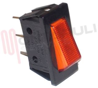 Immagine di INTERRUTTORE UNIPOLARE LUMINOSO ROSSO 10A 220V