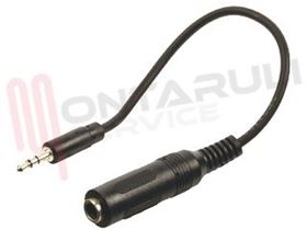 Immagine di CAVO AUDIO JACK MASC. 3,5MM / JACK 6,35MM FEMM. CM.20 STEREO