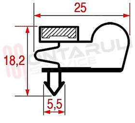 Immagine di GUARNIZIONE MAGNETICA 4L GRIGIA 1335X635MM. SEZ.1007