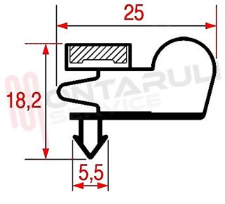 Immagine di GUARNIZIONE MAGNETICA 4L GRIGIA 1335X635MM. SEZ.1007