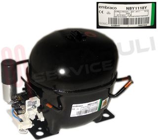 Immagine di KIT COMPRESSORE R600A 1/4HP NBY1118Y 220-240V 50HZ EX. NBM19