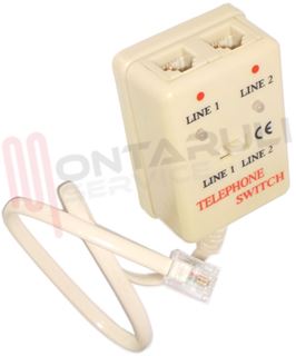 Immagine di COMMUTATORE TELEFONICO 2LED-2PRESE PLUG 6/4