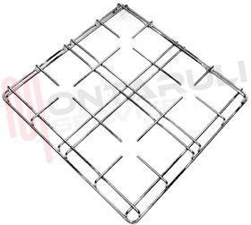 Immagine di GRIGLIA 4 FUOCHI FILO 468X458MM. CROMATA CON FERMO SALVARANI