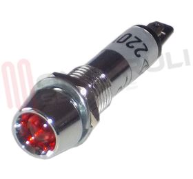 Picture of LAMPADA SPIA A SALDARE DIA.6,6MM. CROMATA ROSSA 220V