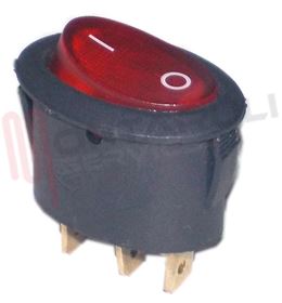 Picture of INTERRUTTORE LUMINOSO ROSSO 10A OVALE VAPOR 901