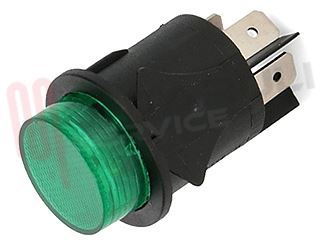 Immagine di INTERRUTTORE TONDO LUMINOSO VERDE 16A 220/240V